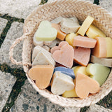 3 small heart soaps