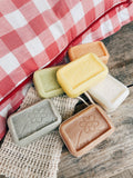 Combo of 6 soaps + scrub pouch